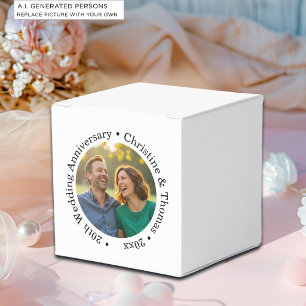 Add Your Own Couple Photo 20th Wedding Anniversary Favour Box