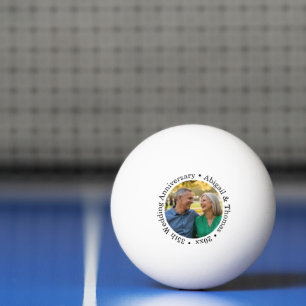 Add Your Own Couple Photo 35th Wedding Anniversary Ping Pong Ball