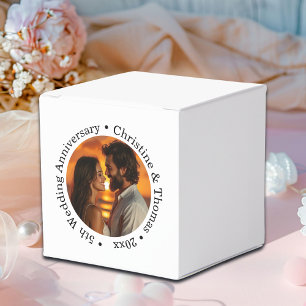 Add Your Own Couple Photo 5th Wedding Anniversary Favour Box