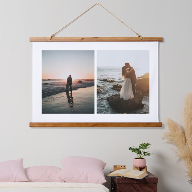 Add Your Own Custom 2 Photo Collage Hanging Tapestry (Bedroom)