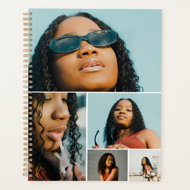 Add Your Own Custom 5 Photo Collage Planner (Front)