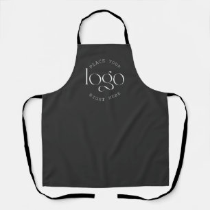Add Your Own Custom Business Logo Modern Grey Apron
