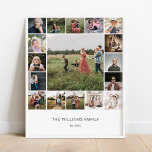 Add Your Own Custom Family 17 Photo Collage Poster<br><div class="desc">This design printed Add Your Own Custom Family 17 Photo Collage Poster that can be customised with your text. Please click the "Customise it" button and use our design tool to modify this template. Check out the Graphic Art Design store for other products that match this design!</div>