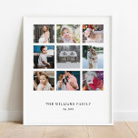 Add Your Own Custom Family 9 Photo Collage Poster<br><div class="desc">This design printed Add Your Own Custom Family 9 Photo Collage Poster that can be customised with your text. Please click the "Customise it" button and use our design tool to modify this template. Check out the Graphic Art Design store for other products that match this design!</div>