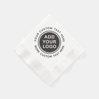 Add your own custom logo and text napkin
