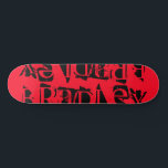 Add Your Own Custom Name Personalised Red Black Skateboard<br><div class="desc">Add Your Own Custom Name Personalised Skateboard features your personalised name in modern black typography on a simple red background. Personalise by editing the text in the text box provided. Give a custom made gift, personalised skateboard to your favourite skateboarder for Christmas, birthday or your BFF. Designed by ©Evco Studio...</div>