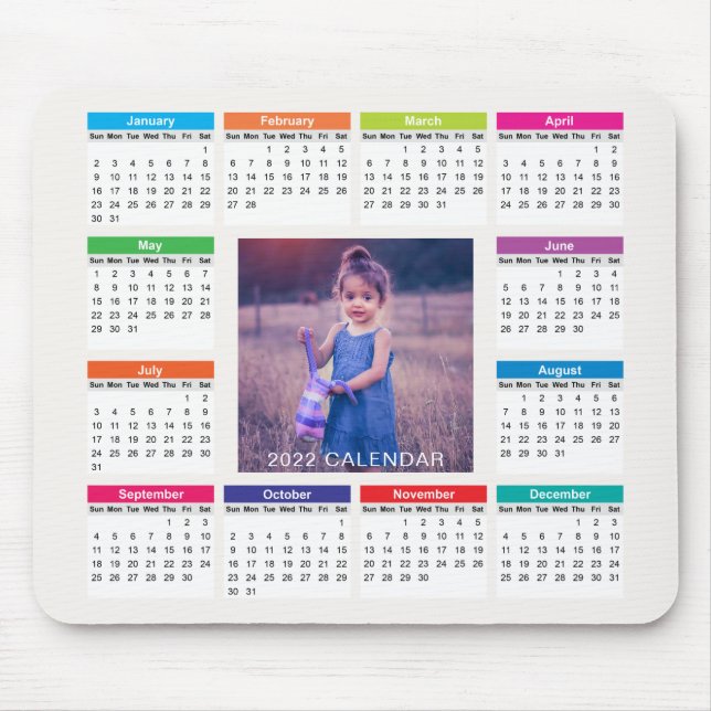 Add Your Own Custom Photo 2022 Calendar | Mousepad (Front)