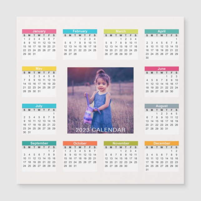 Add Your Own Custom Photo 2023 Calendar | Magnet (Front)