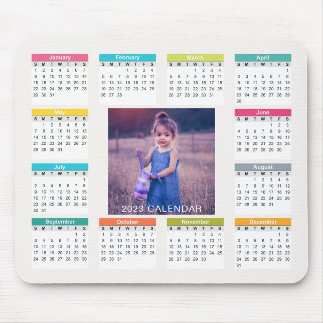 Add Your Own Custom Photo 2023 Calendar | Mousepad (Front)