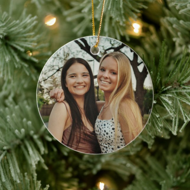 Add Your Own Custom Photo Ceramic Ornament (Tree)