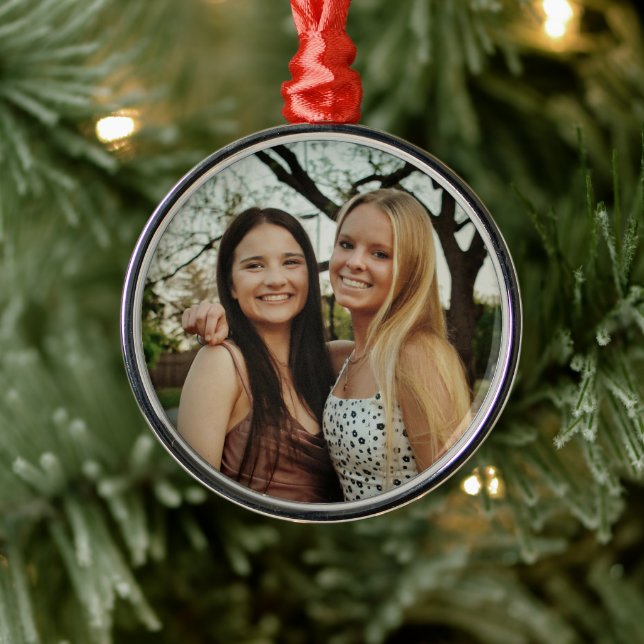 Add Your Own Custom Photo Metal Ornament (Tree)