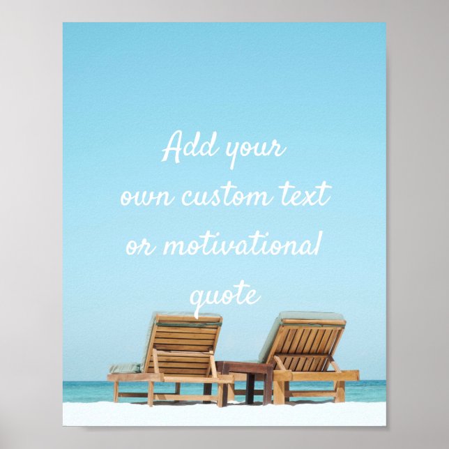 Add Your Own Custom Quote Poster - Beach Vibes (Front)