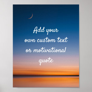 Add Your Own Custom Quote Poster - Sunset Ocean