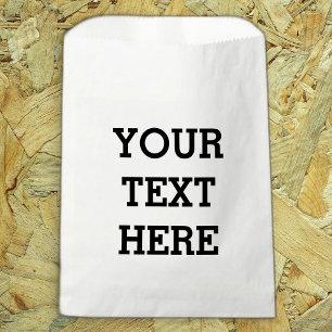 Add Your Own Custom Text Here Black and White Favour Bag