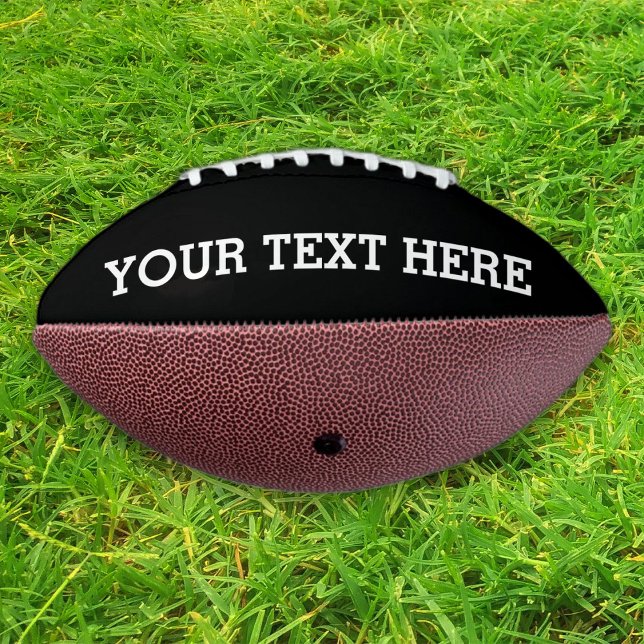 Add Your Own Custom Text Here Black and White Football (Creator Uploaded)