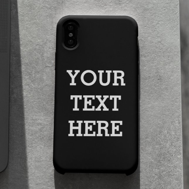 Add Your Own Custom Text Here Black and White iPhone Case (Creator Uploaded)