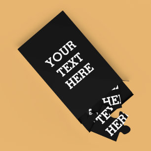 Add Your Own Custom Text Here Black and White Jigsaw Puzzle