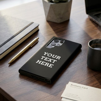 Add Your Own Custom Text Here Black and White Samsung Galaxy Case
