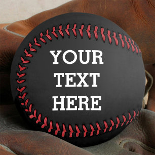 Add Your Own Custom Text Here Black and White Softball