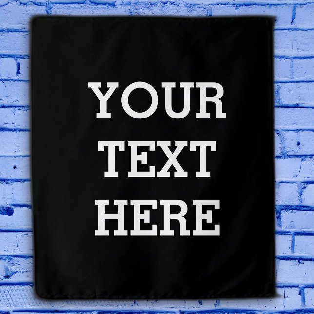 Add Your Own Custom Text Here Black and White Tapestry (Creator Uploaded)