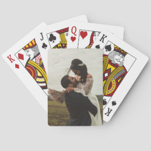 Add Your Own Custom Wedding Photo Couples Template Playing Cards