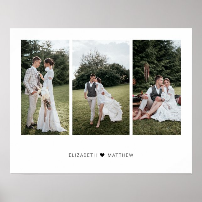 Add Your Own Customised 3 Photo Collage Poster (Front)