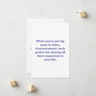 Add Your Own Design 3.5" x 5" Squared Matte Announcement