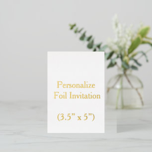 Add Your Own Design Foil RSVP Card (3.5” x 5”)