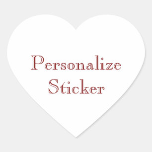 Add Your Own Design simple 1.5 inch Heart Sticker