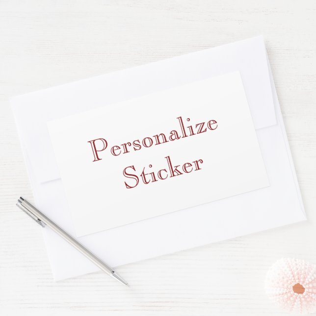 Add Your Own Design simple 4.5 x 2.7 inch (sh Rectangular Sticker (Envelope)