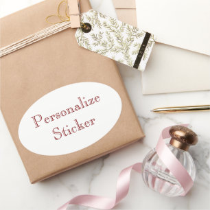 Add Your Own Design simple 4.5 x 2.7 inch (sheet o Oval Sticker