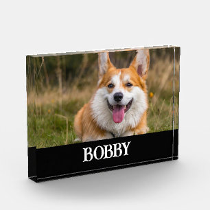 Add your own dog photo and name block