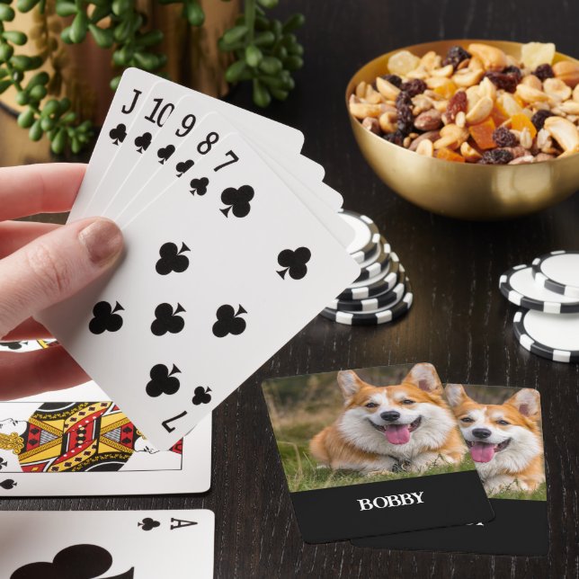 Add your own dog photo and name playing cards (In Situ)