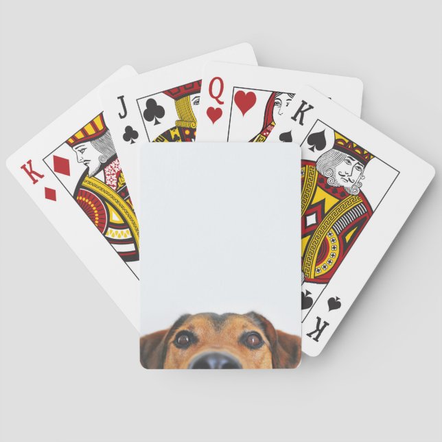 Add Your Own Dog Photo Funny dog Playing Cards (Back)