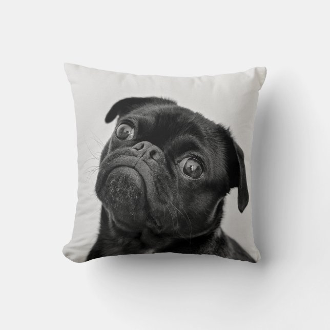 Add Your Own Dog Photo Travel | funny pug Cushion (Front)