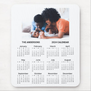 Add Your Own Family Photo 2024 Calendar   Mousepad