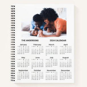 Add Your Own Family Photo 2024 Calendar   Notebook