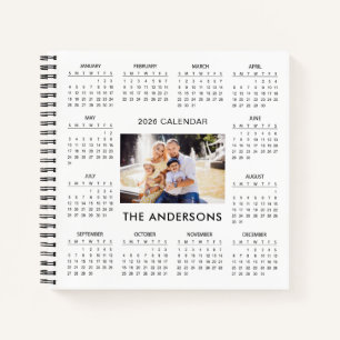 Add Your Own Family Photo 2026 Calendar Notebook