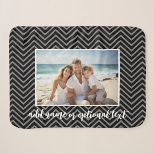 Add Your Own Horizontal Photo -- CAN edit COLOR Sherpa Blanket