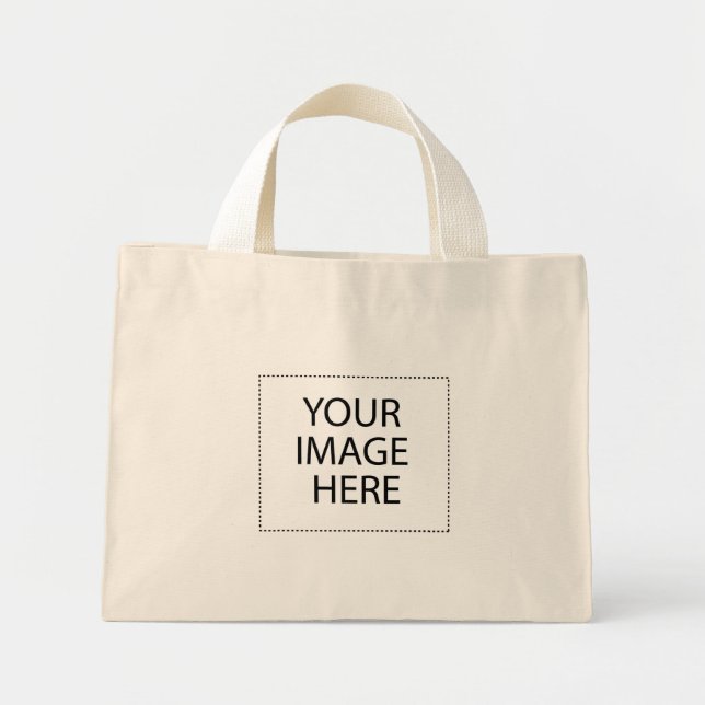 Add Your Own Image and Text Mini Tote Bag (Front)