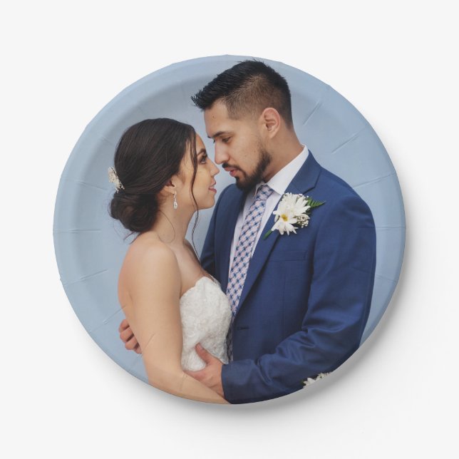 Add Your Own Image Custom Photo Paper Plate (Front)