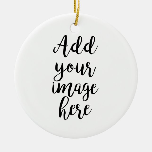 add your own Image customisable circle ornament (Front)