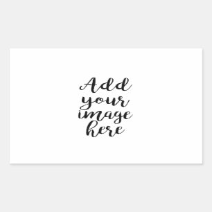 Add your own Image customisable Rectangle Sticker