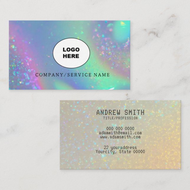 Add your own image opal Business Card (Front/Back)