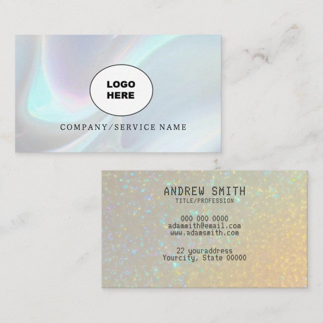 Add your own image opal Business Card (Front/Back)