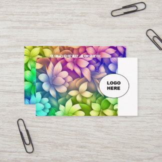 Add your own image ornamental floral Business Card
