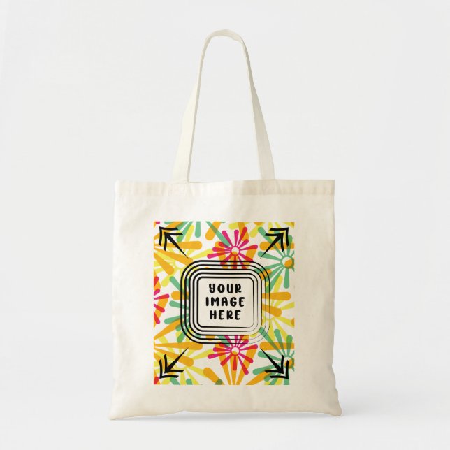 Add Your Own Image Photo Template Modern Custom Tote Bag (Front)