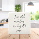 Add Your Own Inspirational Quote Stone Coaster<br><div class="desc">Create your own personalised marble stone coasters with your favourite inspirational quote or positive words. Features elegant script calligraphy to bring an uplifting mood to your space.</div>
