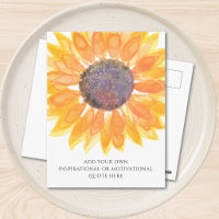 Add Your Own Inspirational Quote Sunflower