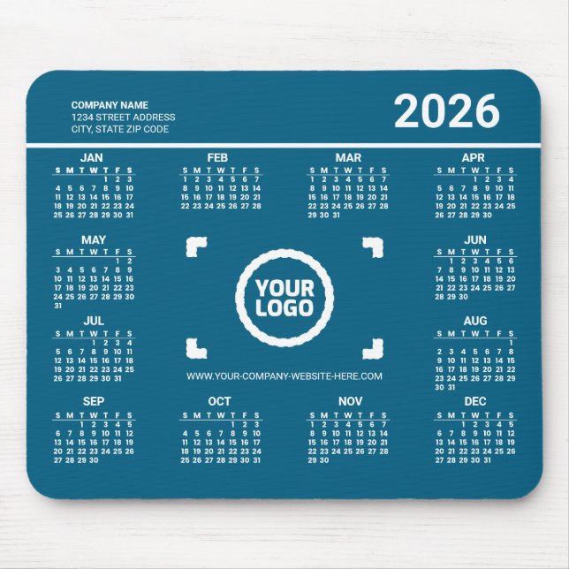 Add Your Own Logo 2026 Calendar Mousepad (Front)